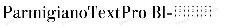 ParmigianoTextPro Bl字体转换
